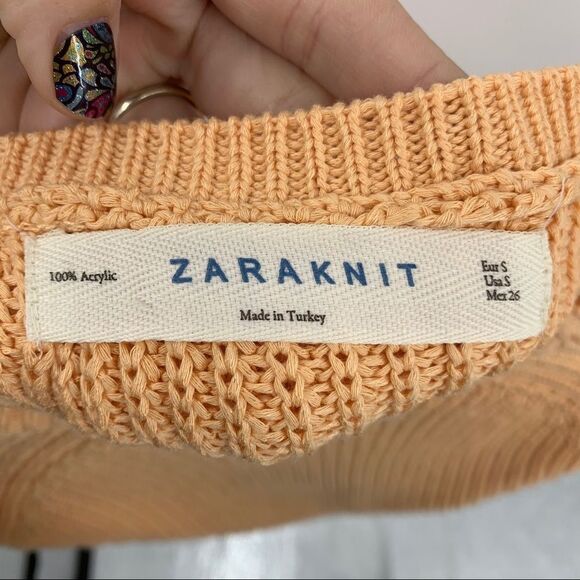 Zara Knit Open Back Sweater. Sz Small - Picture 3 of 4